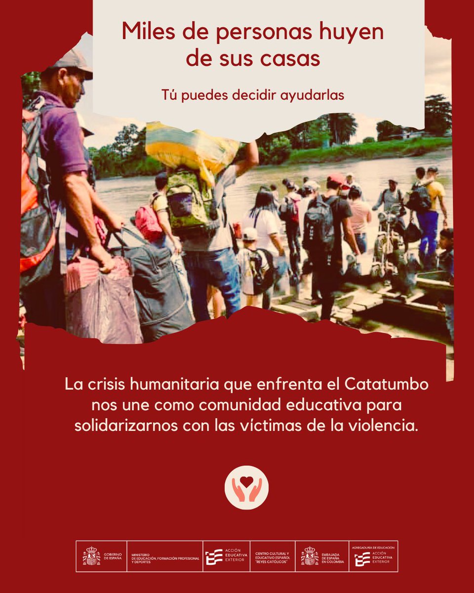 📢Campaña solidaria por las víctimas de la violencia en el Catatumbo. Dona alimentos no perecederos y productos de higiene del 29 de enero al 7 de febrero en los cubos dispuestos al ingreso de los edificios de Primaria y Secundaria. Con el apoyo del Banco de Alimentos de Bogotá