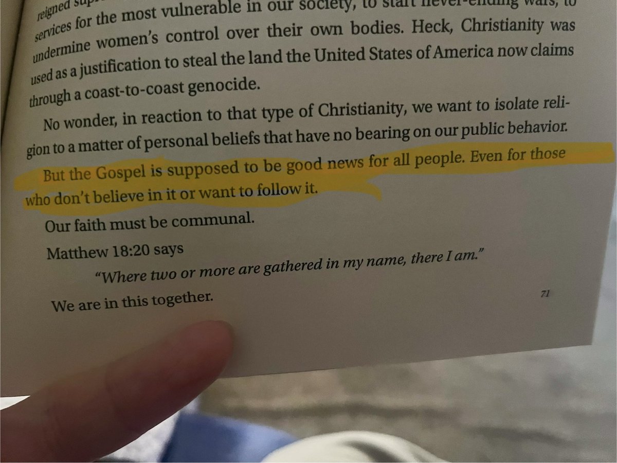 Forward2000's tweet image. This little snippet from “Queers the Word” really stood out for me:  “But the Gospel is supposed to be good news for all people. Even for those who don’t believe in it or want to follow it.” @QTheology