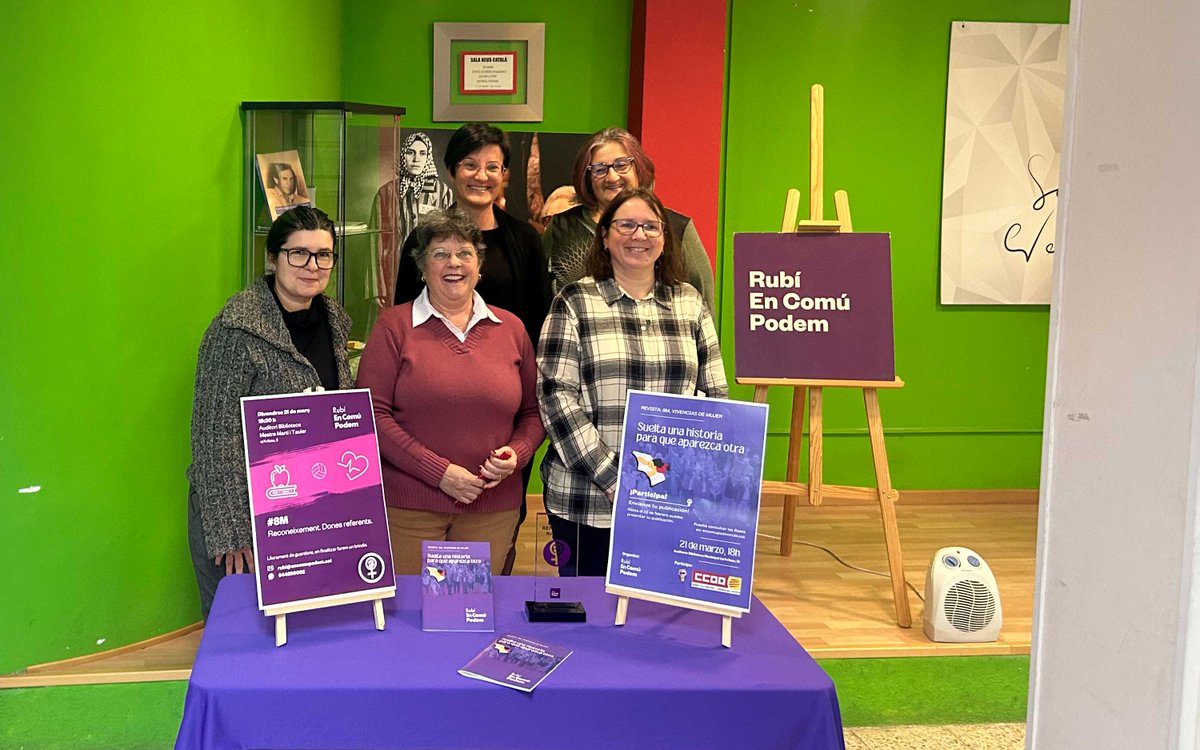En Comú Podem recull relats de dones per a la segona edició de la revista “Vivencias de mujer”, una iniciativa inscrita en el marc de la celebració del Dia de la Dona  diariderubi.com/en-comu-podem-… #rubicity <a href="/ecp_rubi/">En Comú Podem Rubí</a> <a href="/CCOO/">COMISIONES OBRERAS</a> <a href="/SalaNeusCatala/">Sala Neus Català</a> #8M #DiadelaDona #relats #vivències