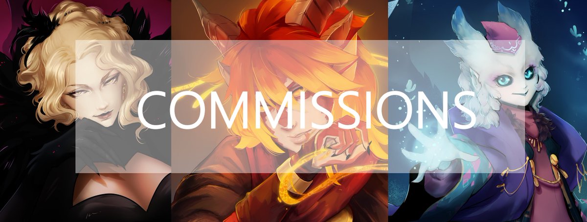 Commissions updates! 

Info ➡️ docs.google.com/document/d/1fL…

 Feel free to DM me if you have any questions ✨ I (don't) bite. 

 #commissions #artcommissions #opencommissions