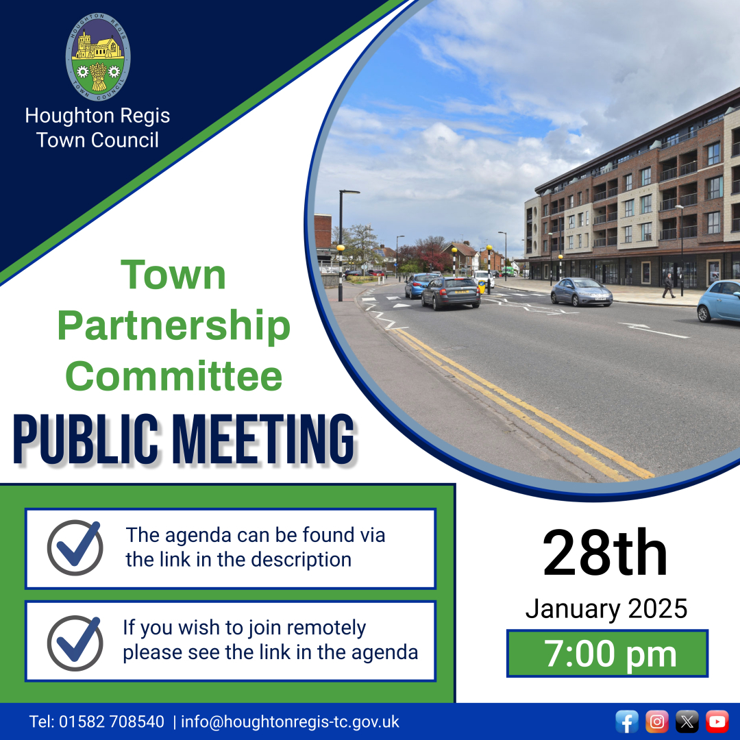 Houghton Regis Town Council (@houghtonregistc) on Twitter photo ❗NOTICE OF PUBLIC MEETING❗
⚖️Town Partnership Committee
📅⏰Date & Time: Tonight at 7 pm
📌Location: HRTC Offices
The agenda can be found via the link below. It also includes the link to join remotely via Teams.
Link: …wn-council.s3.eu-west-1.amazonaws.com/public/meeting…
The public is welcome to join. ❗NOTICE OF PUBLIC MEETING❗
⚖️Town Partnership Committee
📅⏰Date & Time: Tonight at 7 pm
📌Location: HRTC Offices
The agenda can be found via the link below. It also includes the link to join remotely via Teams.
Link: …wn-council.s3.eu-west-1.amazonaws.com/public/meeting…
The public is welcome to join.