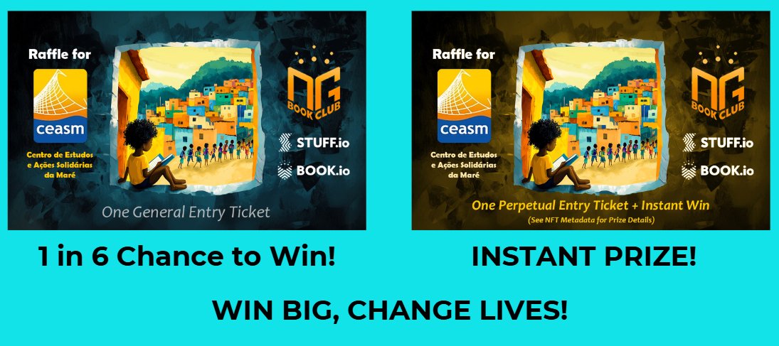 🎉 OG Book Club’s Epic Charity Raffle: Win Big, Change Lives! 🎉

Support CEASM and empower youth in the Maré favela of Rio de Janeiro through education and opportunity.

🚨 Only 3 Days Away – Don’t Miss Out! 🚨

📅 Raffle Dates: Feb 1st - Feb 15th
🎟️ Tickets Available: 2000 (5