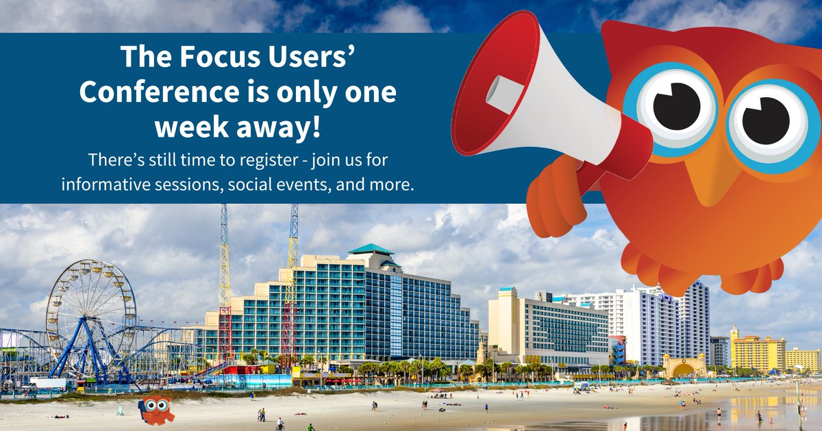 The 16th Annual Focus School Software Users' Conference is officially one week away! ⭐

There's still time to register - secure your spot here: web.cvent.com/event/909564d5…
