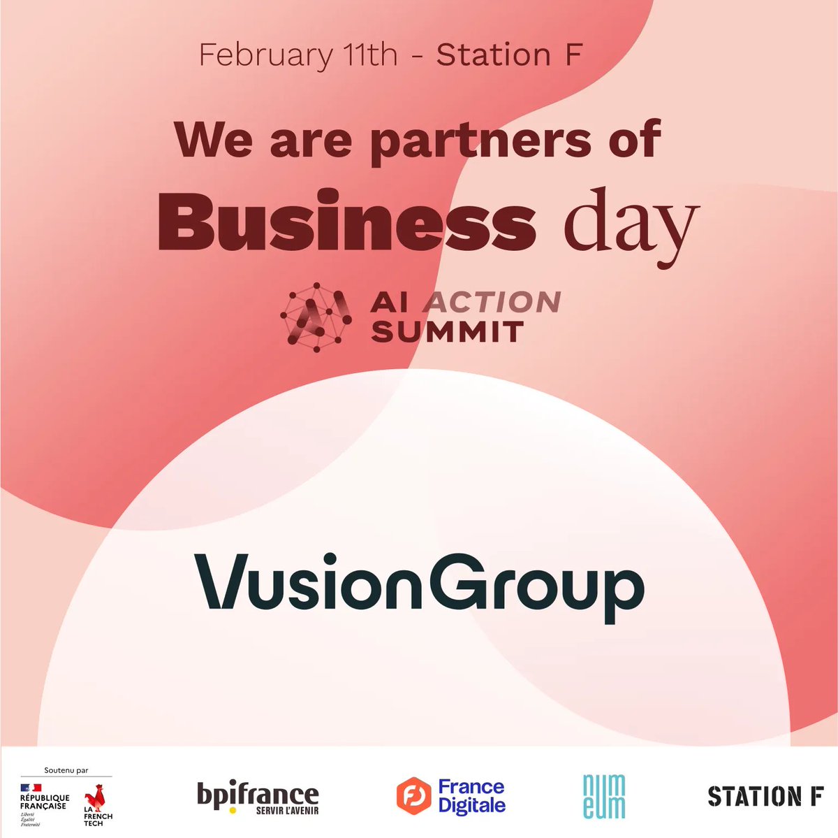 VusionGroup (@vusiongroup) on Twitter photo 📆 Paris will be the capital of AI in two weeks! Join us for an unmissable #AIBusinessDay as part of the AI Action Summit!
To be with us 👉 ai-business-day.org 📆 Paris will be the capital of AI in two weeks! Join us for an unmissable #AIBusinessDay as part of the AI Action Summit!
To be with us 👉 ai-business-day.org