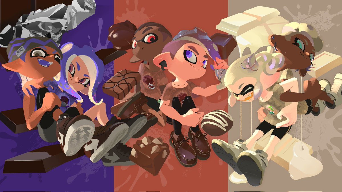 SplatoonLATAM's tweet photo. 🍫  ¿Quieres una revancha chocolatosa? ¡Pues aquí la tienes!

El festival del 2023 de "¿Cuál es tu chocolate favorito? Amargo, Con leche o Blanco". Ha regresado, el festival será del 8 al 10 de Febrero.
El equipo chocolate blanco ganó antes, pero ¿ganará nuevamente...? https://t.co/njHS1kXx3p