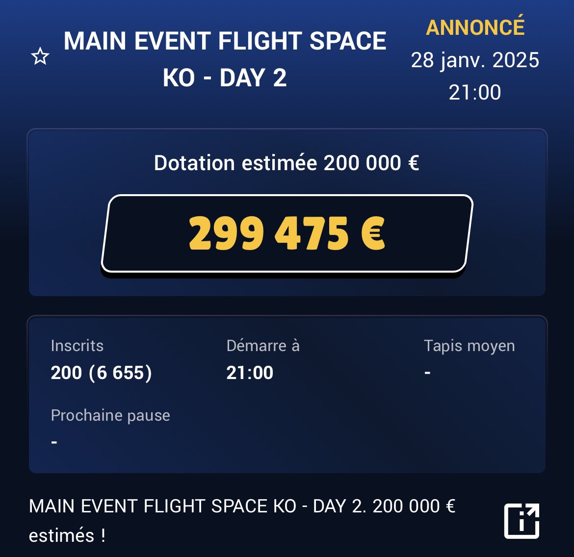 Rdv ce soir vers 17h sur twitch pour fêter mon anniv 🥳🎂🎊🎉 Je vous stream mon day2 Main Event 50€ Space KO ou j’ai qualif quasi 100bb ! 

Stream ici : twitch.tv/teamlapoooonte

J’espère ouvrir 1 petit spaces ou deux 😂🥳🍀