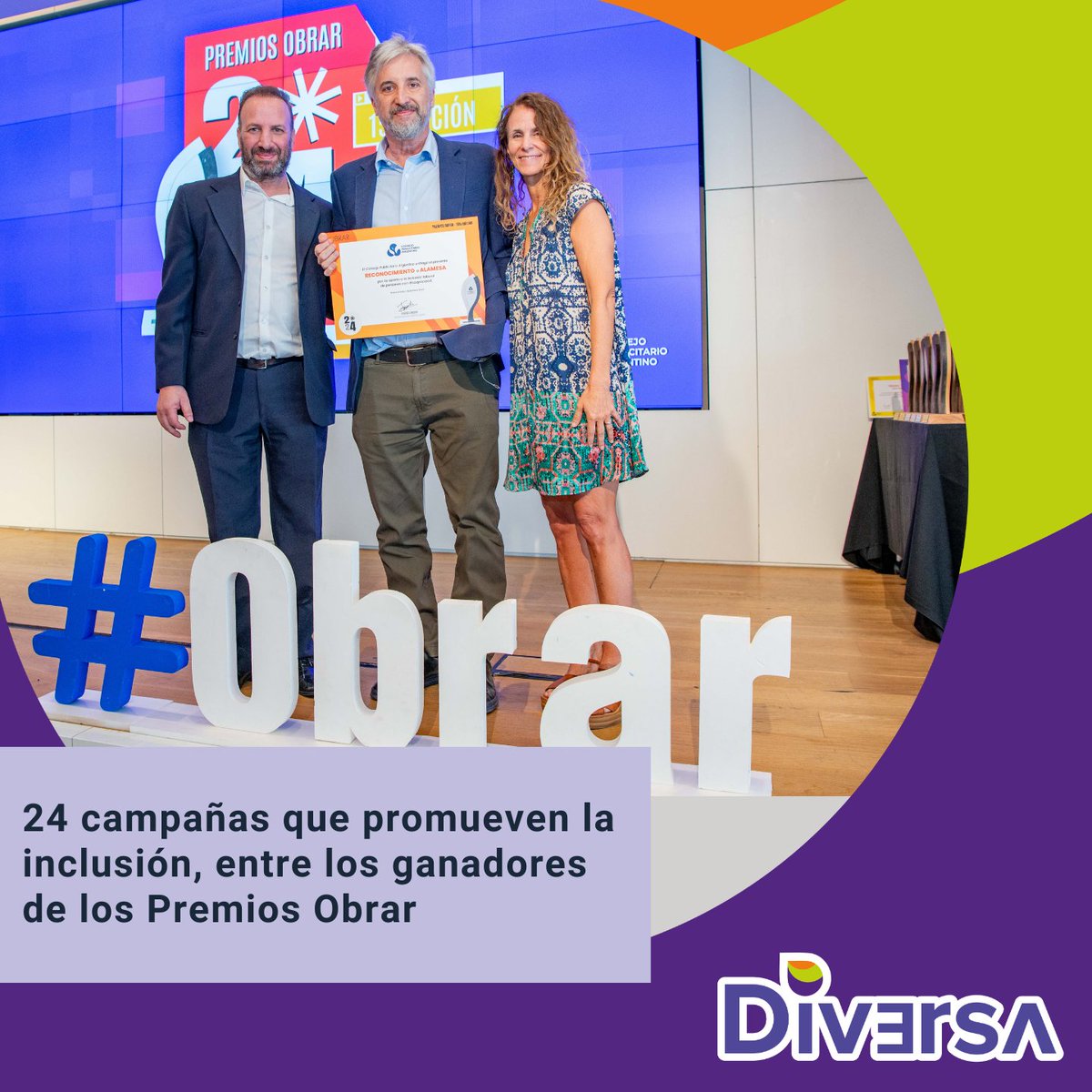 #Noticias El <a href="/consejopublarg/">Consejo Publicitario</a> presentó los ganadores de los #PremiosObrar2024 en sus tres ediciones. Estos premios reconocen las mejores comunicaciones de bien público con impacto positivo. 24 de los casos premiados destacan iniciativas que promueven la DEI
diversanoticias.com.ar/noticias/24-ca…
