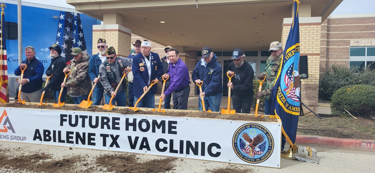 RobertRMcBride's tweet photo. Yesterday I got to be part of the groundbreaking for the Abilene Texas CBOC for the West Texas VA Health Care System. I look forward to the ribbon cutting. @WestTexasVA  https://t.co/Md6rD6AkgT https://t.co/imIYZoox5d