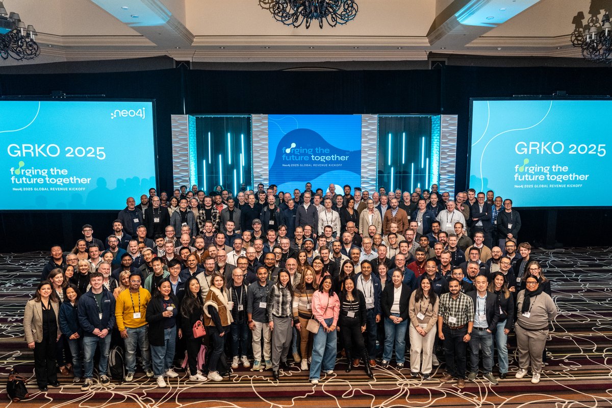 neo4j's tweet image. Thank you to our incredibly talented and dedicated revenue team for making #Neo4j Global Revenue Kickoff a sensational event! Here’s to our shared success in forging the future together in 2025 🎉
#saleskickoff #GraphDatabase #graphRAG @shasbe @emileifrem