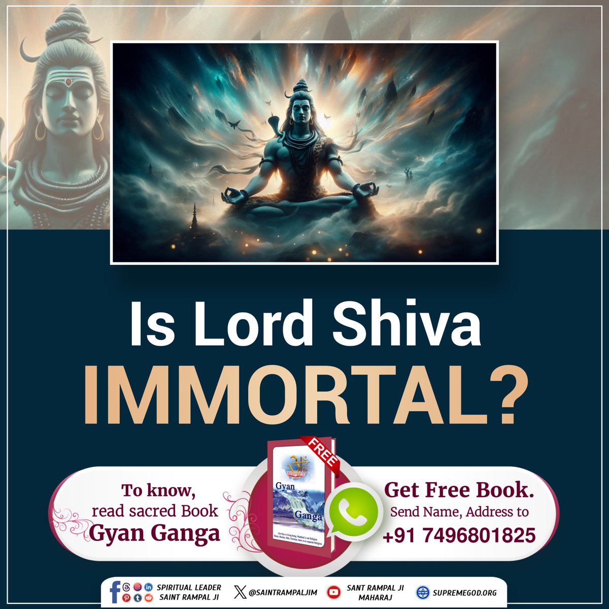 Is Lord Shiva Immortal To know, read the sacred book by Sant Rampal Ji Maharaj #अध्यात्म_ज्ञान_गंगा