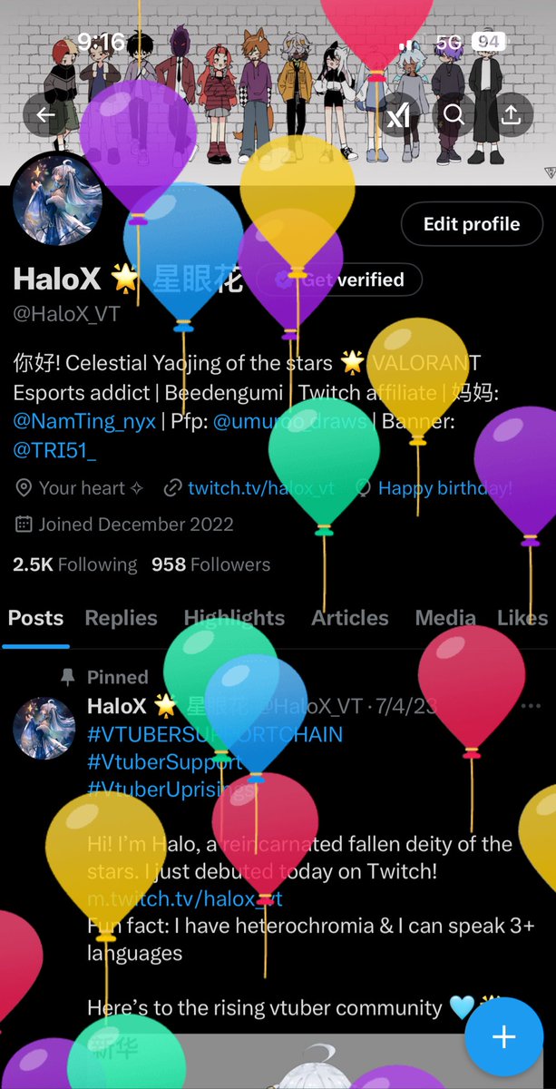 HaloX 🌟 星眼花 | 1K push on Twitch!!!!! tweet media