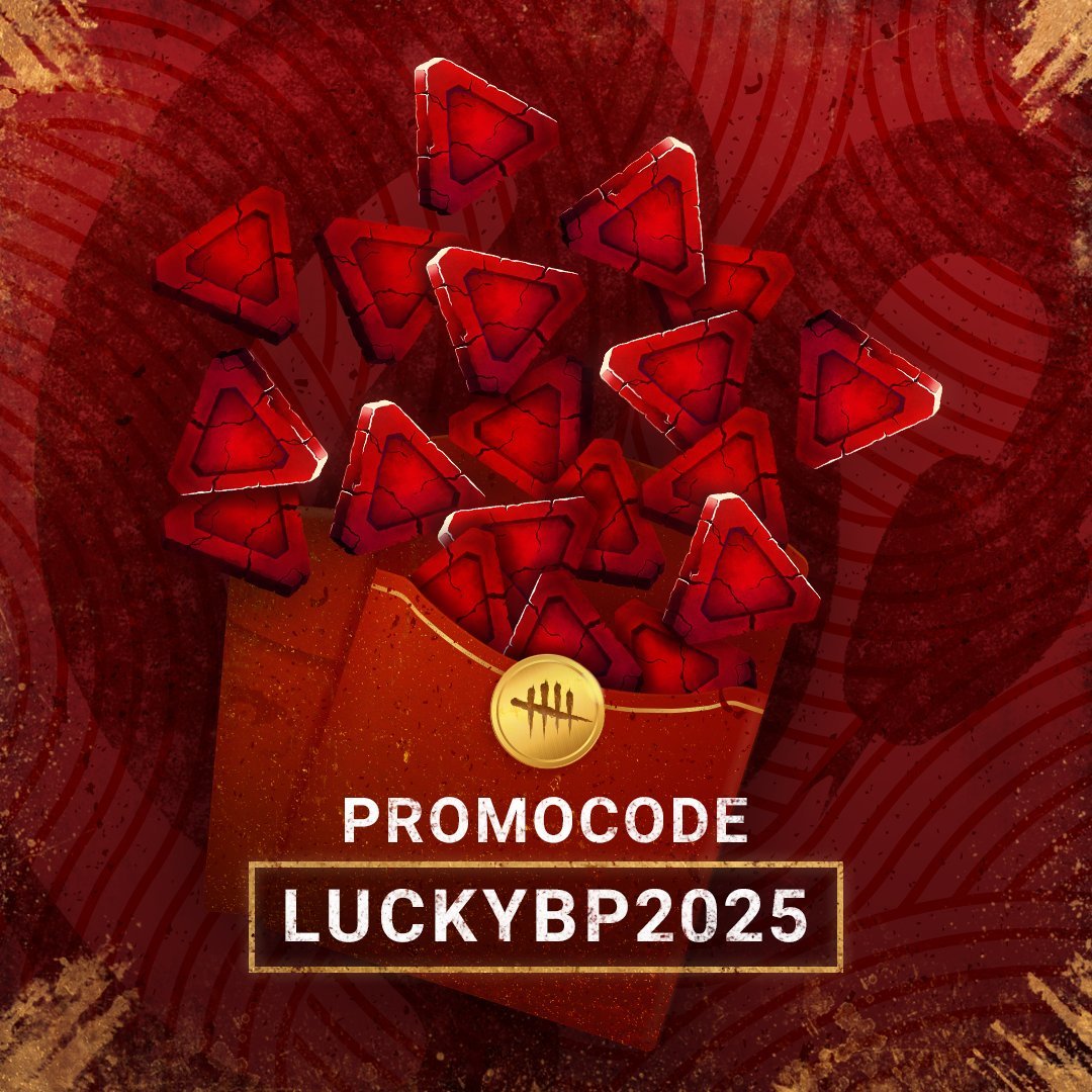 leaksbydaylight's tweet photo. 🎉 Redeem code LUCKYBP2025 for 168,888 Bloodpoints in Dead by Daylight! 💀
Don't miss out—boost your progress now! 🔥
#DeadbyDaylight #DBDcodes #dbd #leaksbydaylight #gaming #games https://t.co/9cC0qcFS5p