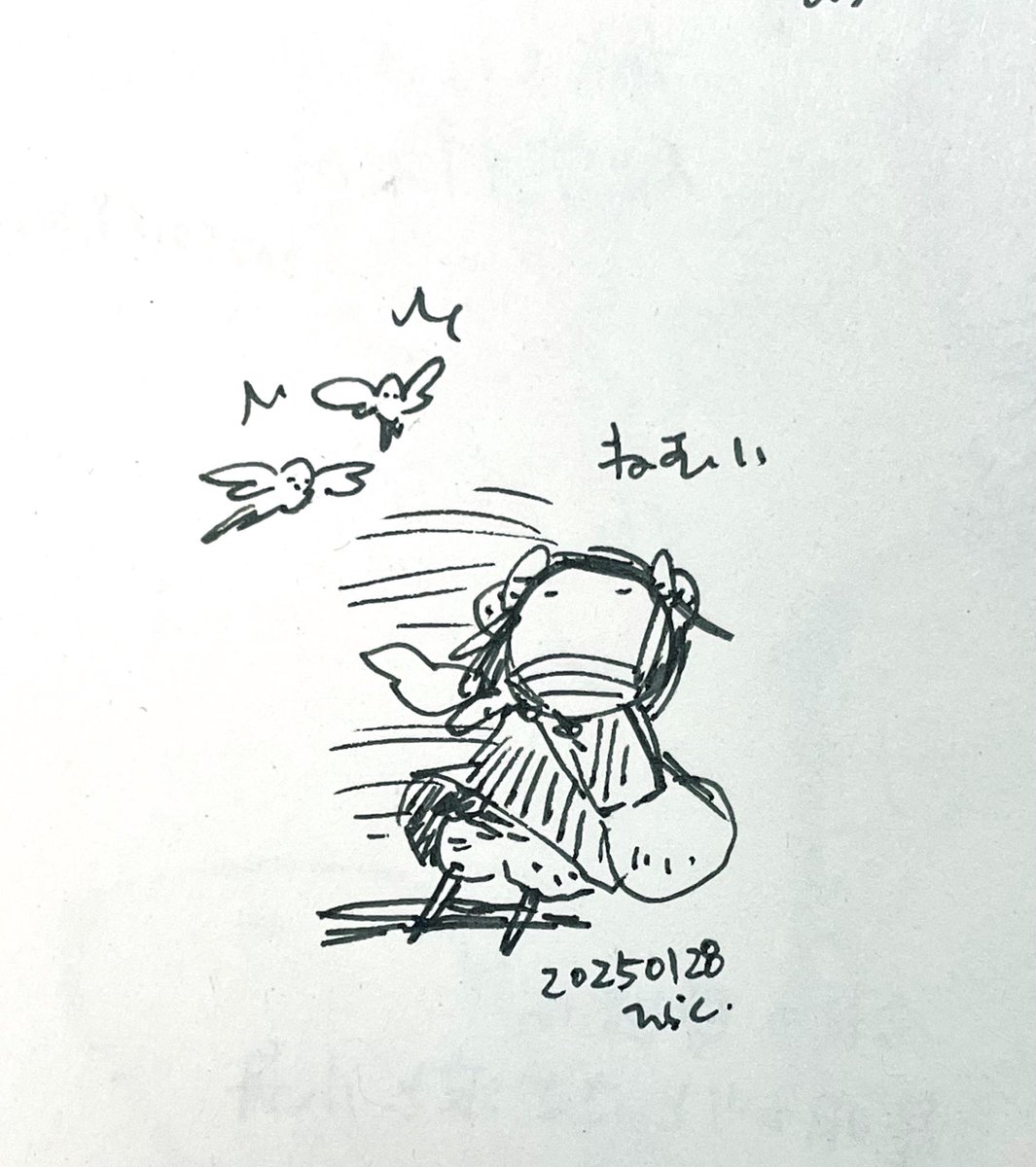 眠気が限界で #パヴォ休み 
I'm so sleepy that I can't anymore. 