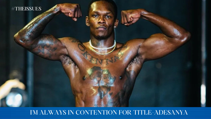 theissues101's tweet image. Former UFC middleweight champion @Israela82878205  has declared that he remains a constant figure in the title picture despite recent setbacks.
“I’m always in the title picture. That’s because I’m Israel Adesanya, and I’ve done so much in this game.
#theissues
#adesanya