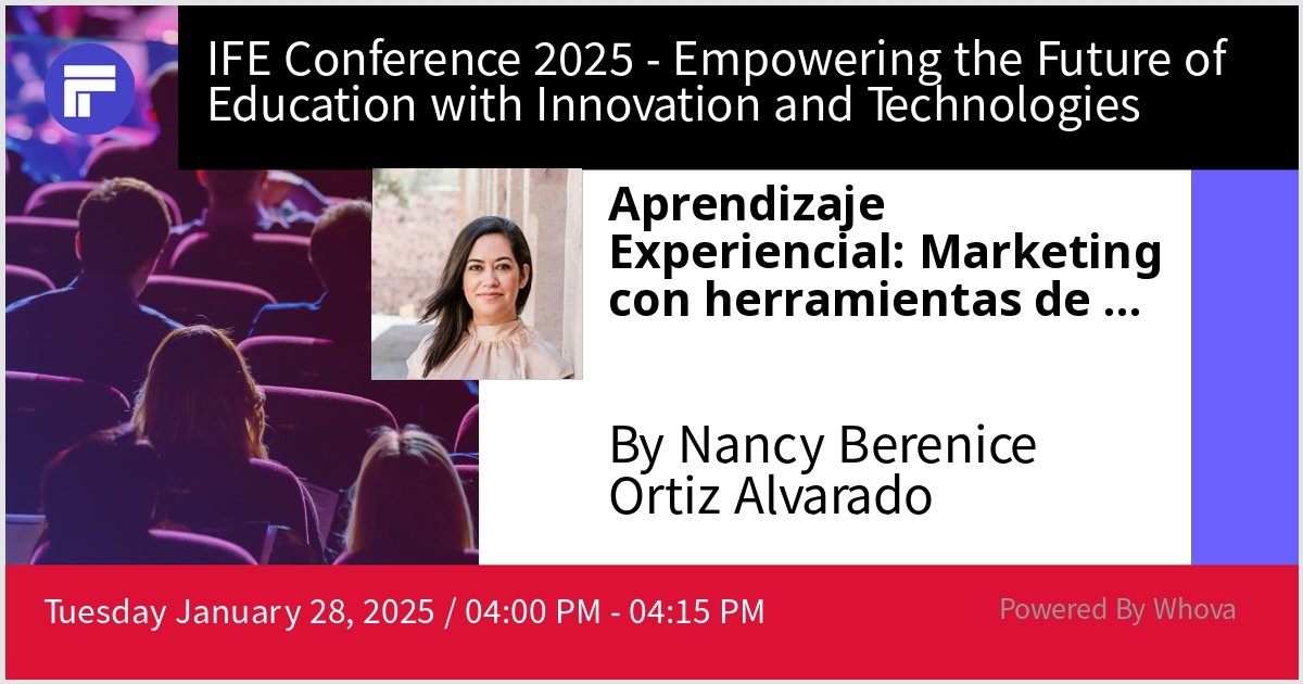 nanorti's tweet image. Los esperamos hoy en nuestra ponencia del #IFEConference 2025. Estaremos  compartiendo sobre Neuromarketing y el Aprendizaje Experiencial.

#IFE #FutureEducation 
#ConsumerBehavioralScience #Neuromarketing