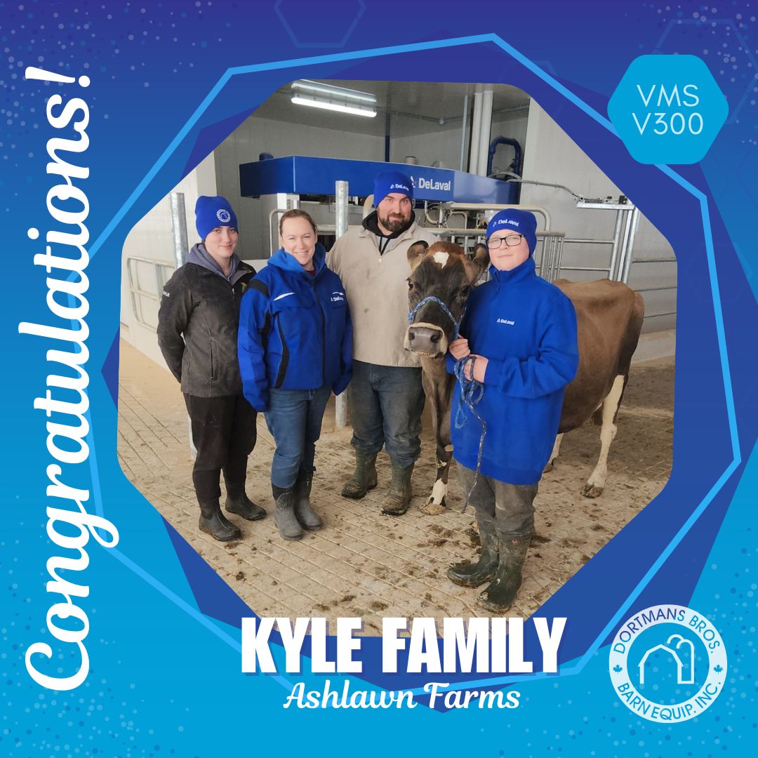 From tie-stall to robot.🐮Congratulations to the Kyle Family on the successful start up of their @delaval_na VMS V300.💙
#dortmansbros #DeLaval #WeLiveMilk #teamblue #vms300 #automaticmilking #whereeverysaleisbackedbyservice