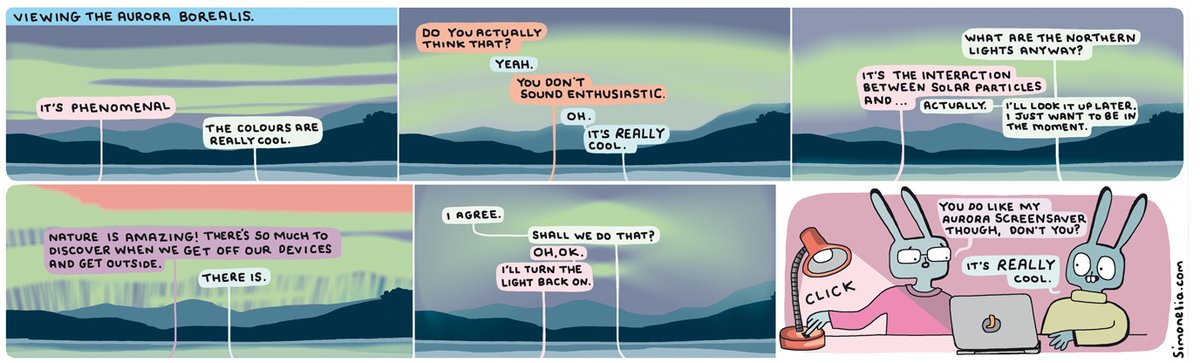 Recent strip for the Observer New Review on the Aurora Borealis