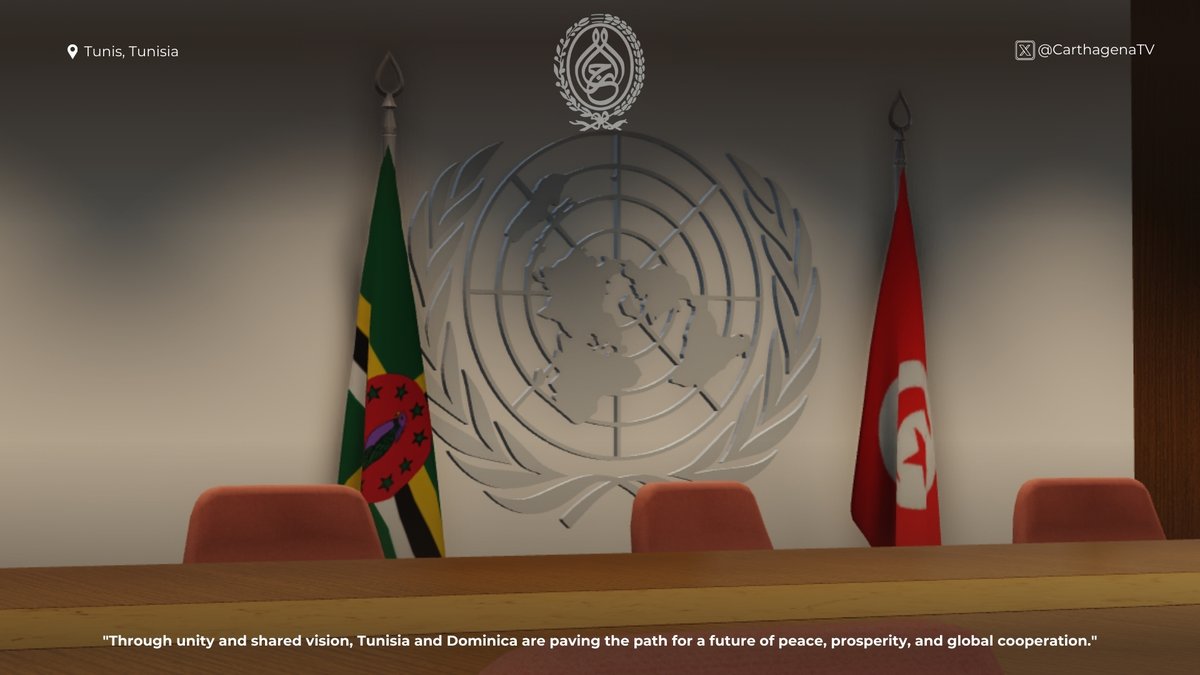 CarthagenaTV's tweet photo. Historic partnership! 🇹🇳🤝🇩🇲 Tunisia &amp; Dominica unite for peace, trade, &amp; prosperity:

✅ Tunisia leads peacekeeping &amp; defense
✅ Direct Tunis-Dominica shipping &amp; Tunisair flights
✅ 350M TND in exports by 2026
✅ Visa-free travel + e-visa access
#GlobalCooperation https://t.co/d4ukXDpAW5