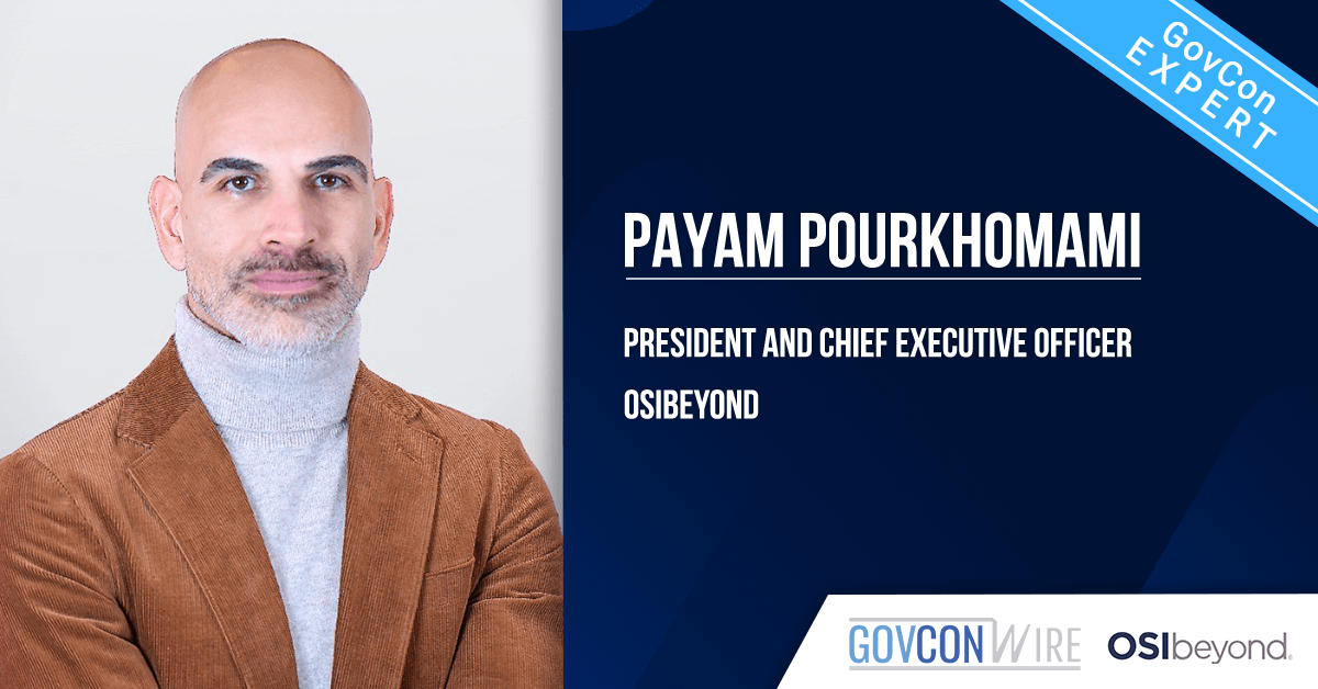 GovConWire's tweet photo. GovCon Expert and President &amp; CEO of OSIbeyond, Payam Pourkhomami talks about the rising risk DOD #GovCons face under CMMC 2.0.

🗞 Full article here: https://t.co/A9LtLzI5TT
__
#CMMC #Contracts #OSIbeyond https://t.co/8Be8VJ7VbK