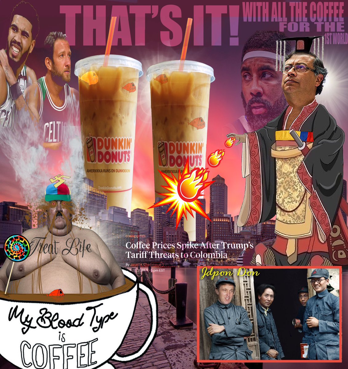 The Columbia coffee tariffs fell through so I had to sell this meme for parts