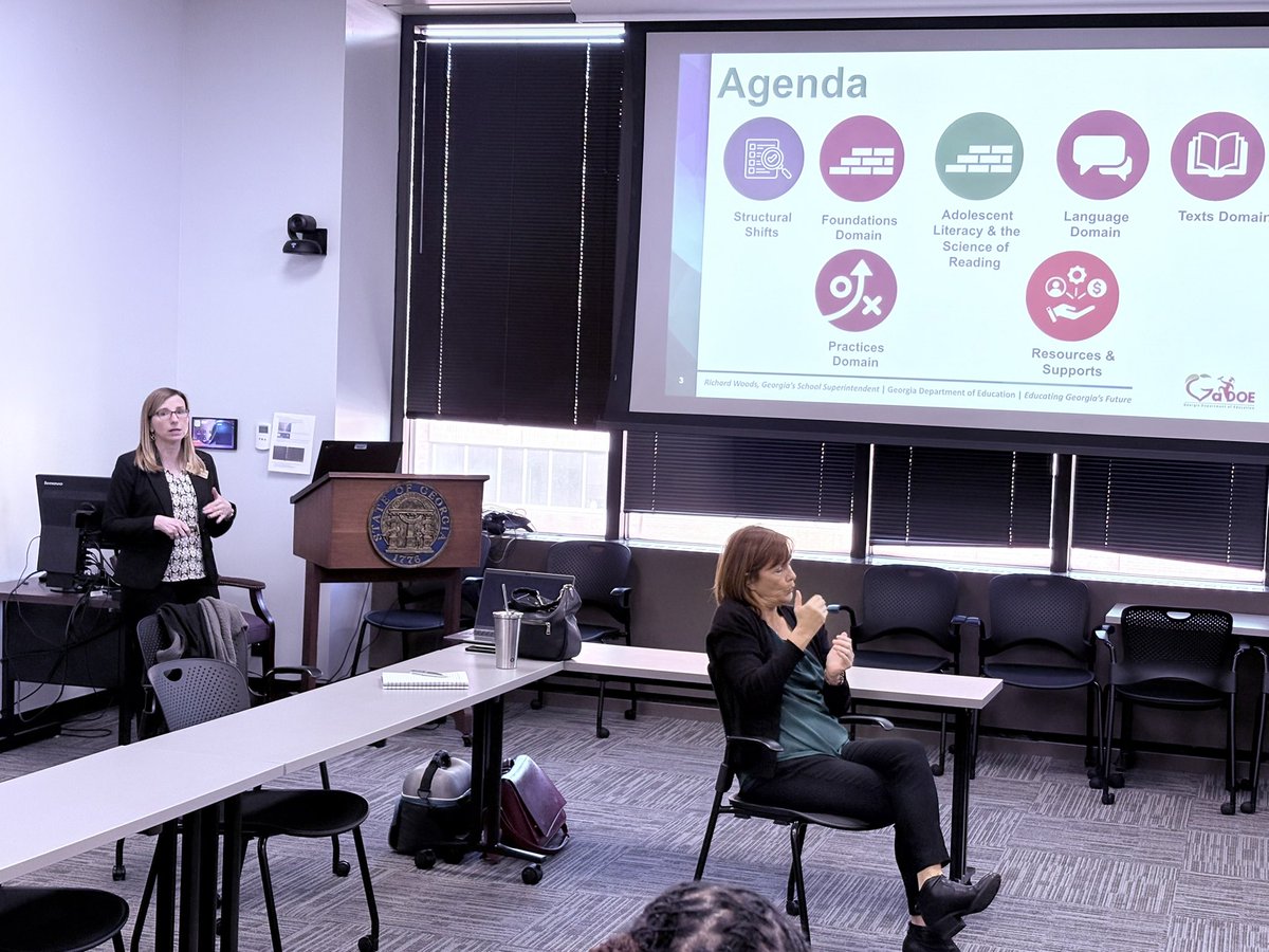 tanzy_kilcrease's tweet image. Excited to be here with the State School instructional leaders, the Division of State Schools, SDI @GaDOESDI, and the GaDOE Teaching and Learning Team to discuss the roll out of new standards and learning resources!  It is going to be a great day of learning!