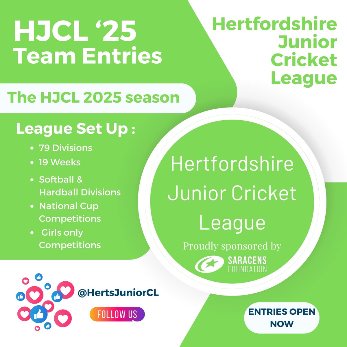 HJCL '25 Season :

Team entries deadline is 1st Feb,  submit your clubs entries online.