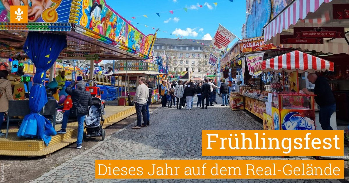 🌸 Das Frühlingsfest findet in diesem Jahr von Freitag, 25. April, bis Montag, 28. April, auf dem Real-Gelände an der Mainzer Straße statt. wiesbaden.de/pm_2025_053