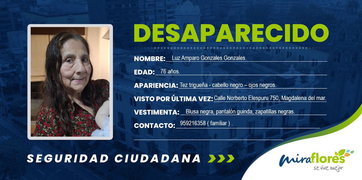 miraflores24h's tweet photo. 🔴 Ayúdanos a encontrarlo, sus familiares lo esperan. 📷 Dale RT para difundir la información. https://t.co/7RtKdsY3AW