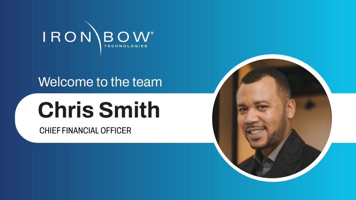 Iron_Bow's tweet image. 🎉 Welcome Back, Chris Smith!

We're excited to announce that Chris Smith has rejoined the Iron Bow team as our Chief Financial Officer! 

Read more in our press release:

hubs.la/Q034nnL00

#NGSP #WhatWeDoMatters #CFO