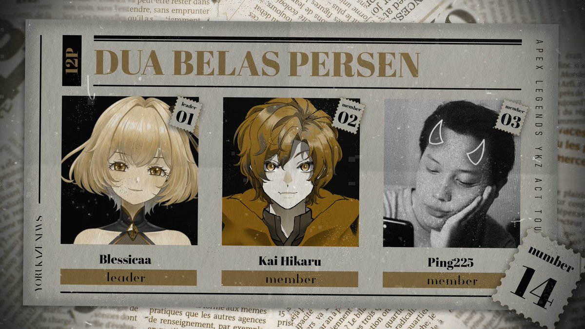 mouseCTRL (@mousectrl_aim) on Twitter photo Our 14th team will be DUA BELAS PERSEN!!!
Members:
Blessicaa (<a href="/blessicaa_id/">Blessicaa【AISATSET ID】🎀💜</a>)
Kai Hikaru (<a href="/kaihikaruvt/">Kai Hikaru</a>)
Ping225 (<a href="/idabagusindraaa/">Ping</a>)
Will they truly bring forth the strength of a dozen fighters? Our 14th team will be DUA BELAS PERSEN!!!
Members:
Blessicaa (<a href="/blessicaa_id/">Blessicaa【AISATSET ID】🎀💜</a>)
Kai Hikaru (<a href="/kaihikaruvt/">Kai Hikaru</a>)
Ping225 (<a href="/idabagusindraaa/">Ping</a>)
Will they truly bring forth the strength of a dozen fighters?