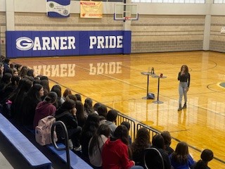 Our 7th grade athletes  were inspired by a visit from sprinter Allison George, who competed in the 2008 Olympics.  She spoke on the importance of getting an education and the benefits of competing in track and field!  <a href="/LadyYearling/">Lady Yearling Athletics NEISD</a> <a href="/NeisdAthletics/">NEISD ATHLETICS</a> <a href="/NEISD/">North East ISD</a> <a href="/MacBrahmaSports/">Brahma Sports</a>
