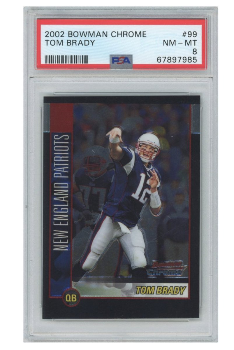 🚨Super Bowl Giveaway 🚨

In celebration of the upcoming <a href="/SuperBowl/">Super Bowl</a>, we're partnering with <a href="/dinoDames/">dinoDames Comics</a> to give away this 2002 Bowman Chrome Tom Brady PSA 8 Rookie Card! 

To Enter:   
1)  Like &amp; Retweet  
2) Follow <a href="/dinoDames/">dinoDames Comics</a>
3) Follow <a href="/ComicsandCrypto/">Comics & Crypto</a>

**Bonus entry if you tag a