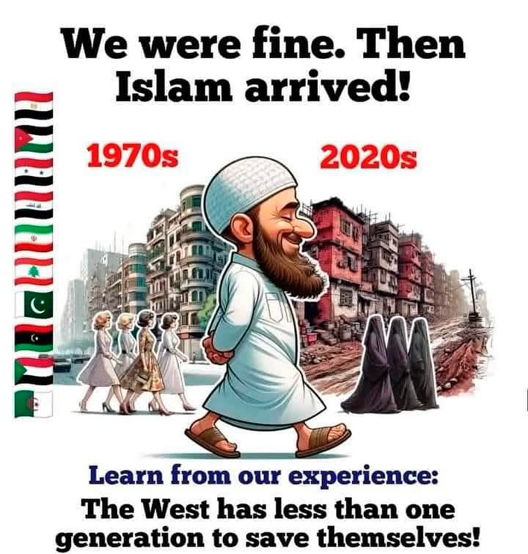 ForaDaMatrix7's tweet image. Nos estávamos bem então chegou o Islamismo.. O Ocidente tem menos de uma geração para salvar eles mesmos!!!