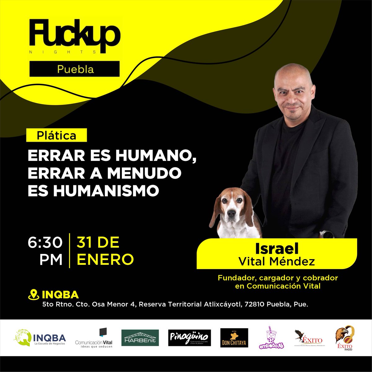 InqbaMexico's tweet photo. ¡Prepárate para vivir una experiencia única en FuckUp Nights! Este evento te mostrará una perspectiva completamente nueva del ecosistema empresarial. (1/3)

#INQBA #ADNEmpresarial #EscuelaDeNegocios #puebla https://t.co/LKv3cDjxf4