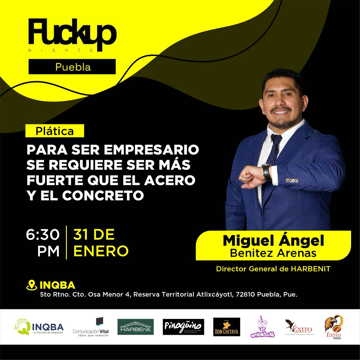 InqbaMexico's tweet photo. ¡Prepárate para vivir una experiencia única en FuckUp Nights! Este evento te mostrará una perspectiva completamente nueva del ecosistema empresarial. (1/3)

#INQBA #ADNEmpresarial #EscuelaDeNegocios #puebla https://t.co/LKv3cDjxf4