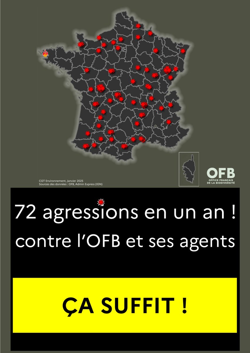 Sne-FSU Biodiversité (@snefsuofb) on Twitter photo Dégradations de bâtiments et de véhicules, insultes, menaces, sabotage de véhicule... Les #Agentsenvir de l'<a href="/OFBiodiversite/">Office français de la biodiversité</a> en ont ras le bol ! Soutenus par l'une de leur tutelle <a href="/AgnesRunacher/">Agnès Pannier-Runacher 🇫🇷🇪🇺</a> et lâchés par l'autre <a href="/AnnieGenevard/">Annie Genevard</a> !
<a href="/OlivierThiOFB/">Olivier Thibault</a> Dégradations de bâtiments et de véhicules, insultes, menaces, sabotage de véhicule... Les #Agentsenvir de l'<a href="/OFBiodiversite/">Office français de la biodiversité</a> en ont ras le bol ! Soutenus par l'une de leur tutelle <a href="/AgnesRunacher/">Agnès Pannier-Runacher 🇫🇷🇪🇺</a> et lâchés par l'autre <a href="/AnnieGenevard/">Annie Genevard</a> !
<a href="/OlivierThiOFB/">Olivier Thibault</a>