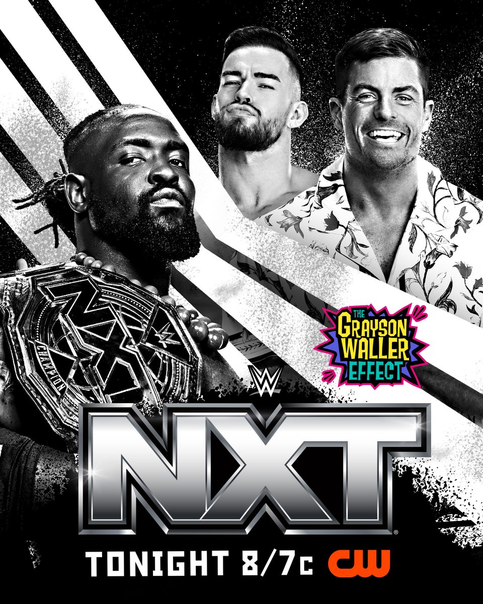 WWENXT's tweet photo. Get ready for a special edition of The #GWEffect as @_Theory1 and @GraysonWWE welcome @Obaofwwe to the show TONIGHT on #WWENXT!
📍 ATLANTA
📺 8/7c on @TheCW https://t.co/WDyVn76Ub9