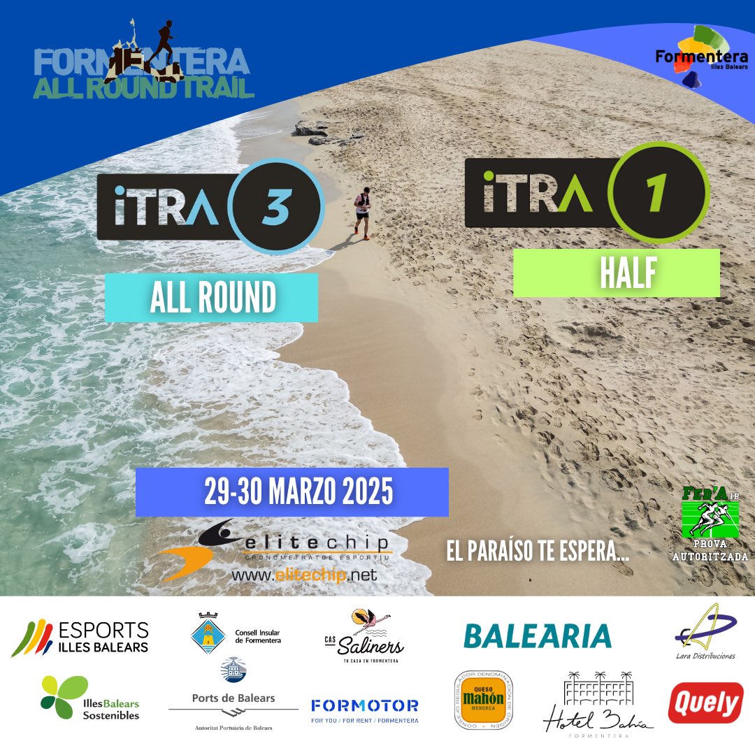 3 punts ITRA per la ALL ROUND i 1 punt ITRA per la HALF!!! 💪🏼💪🏼💪🏼 #trail #trailrunning #formentera <a href="/consell_formen/">Consell de Formentera</a> <a href="/Elitechip/">EliteChip</a>