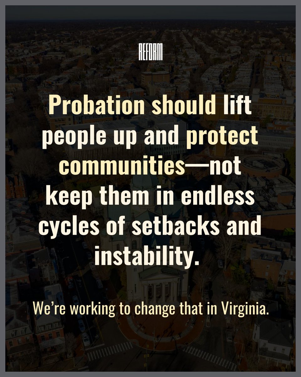 📢Virginia is one step closer to #probationreform. #HB2252 and #SB936 have passed their House and Senate Committees with strong #bipartisan support.

Why does this matter? #Probation should empower people to change—not hold them back.

Probation Incentives Bills [HB 2252 and SB