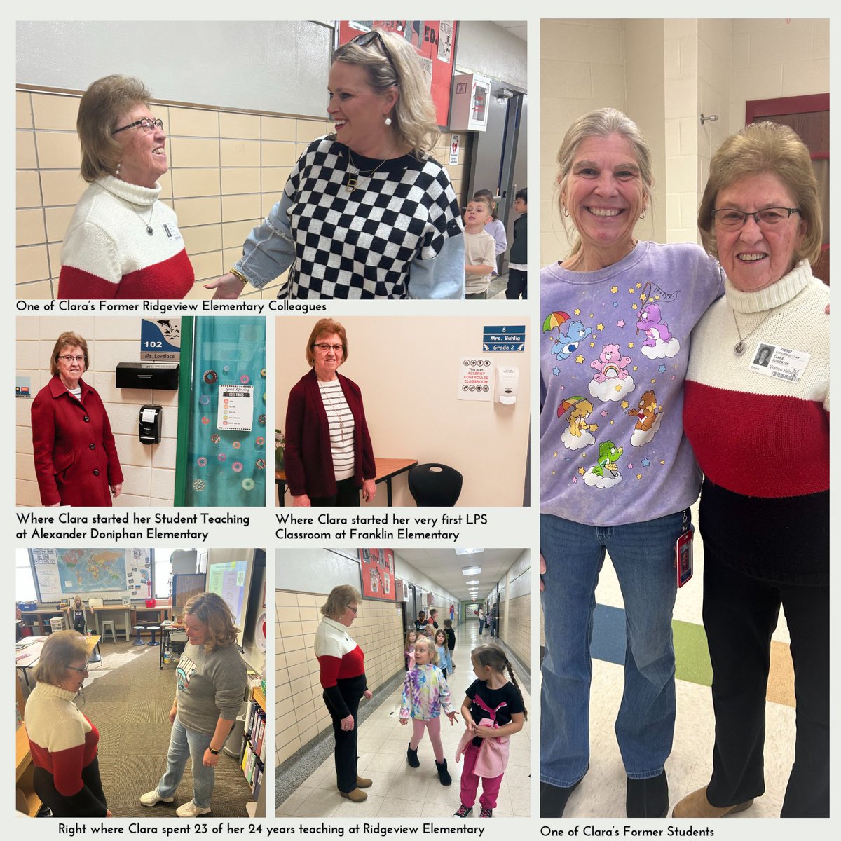 LibertyEdFdn's tweet image. Clara Howerton taught in @LIBERTYSCHOOLS for 24 years, and her impact continues to shine! ☀️ This year, she gifted $1,000 to each of our 13 first-year elementary teachers to help them start their classrooms! This month teachers were able to thank Clara for her amazing generosity!