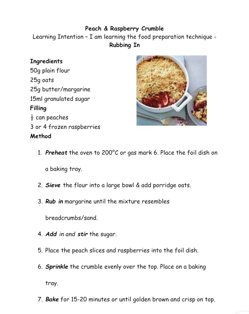 Miss Bankier (@miss_bankier) on Twitter photo S1 have learned the “rubbing in” technique to make Peach & Raspberry crumble 🍑 fresh, frozen, tinned and dried fruit all count towards your 5 a day 🖐️🍏 #FoodEducation <a href="/RosshallHWB/">Rosshall PE & Health</a> S1 have learned the “rubbing in” technique to make Peach & Raspberry crumble 🍑 fresh, frozen, tinned and dried fruit all count towards your 5 a day 🖐️🍏 #FoodEducation <a href="/RosshallHWB/">Rosshall PE & Health</a>