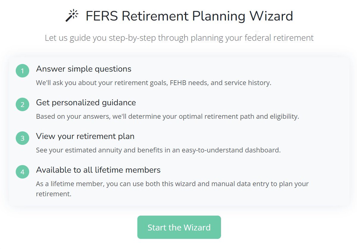 TheBreadCutter's tweet photo. We released our new FERS Retirement Wizard and Calculator today! It makes determining your ideal retirement path (Immediate, Postponed, Deferred) easy. 

Check it out https://t.co/L5q1GPqs5D https://t.co/Be5B7UfSJz