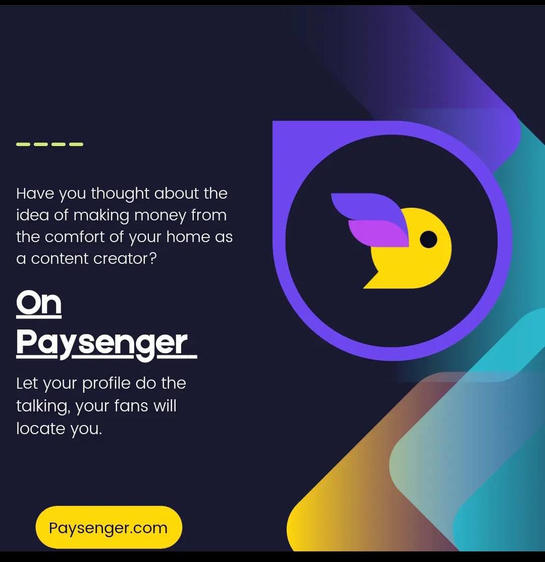 Ejehsolomonn's tweet photo. For Fans and Supporters
1/ Fans, want to support your favorite creators? Paysenger lets you connect with them directly and access exclusive content. Hereโs how ๐งต #Paysenger https://t.co/56qzXK0v9f