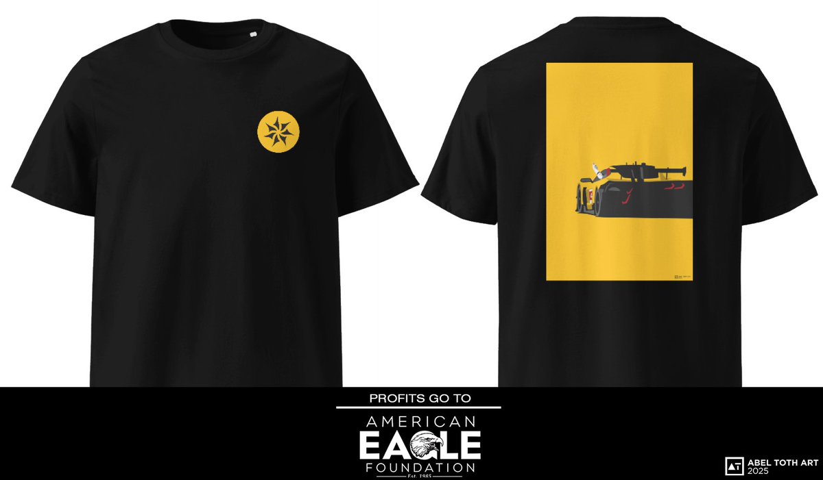 A Daytona 24 win shirt would've been a bit more fun but instead we're going to raise some money for the <a href="/AEFeagles/">American Eagle Foundation</a> - In collaboration with <a href="/abeltoth/">Abel Toth</a> all profit from the sale of these shirts will go to American Eagle Foundation

tommymilner.com/shop/p/daytona…
