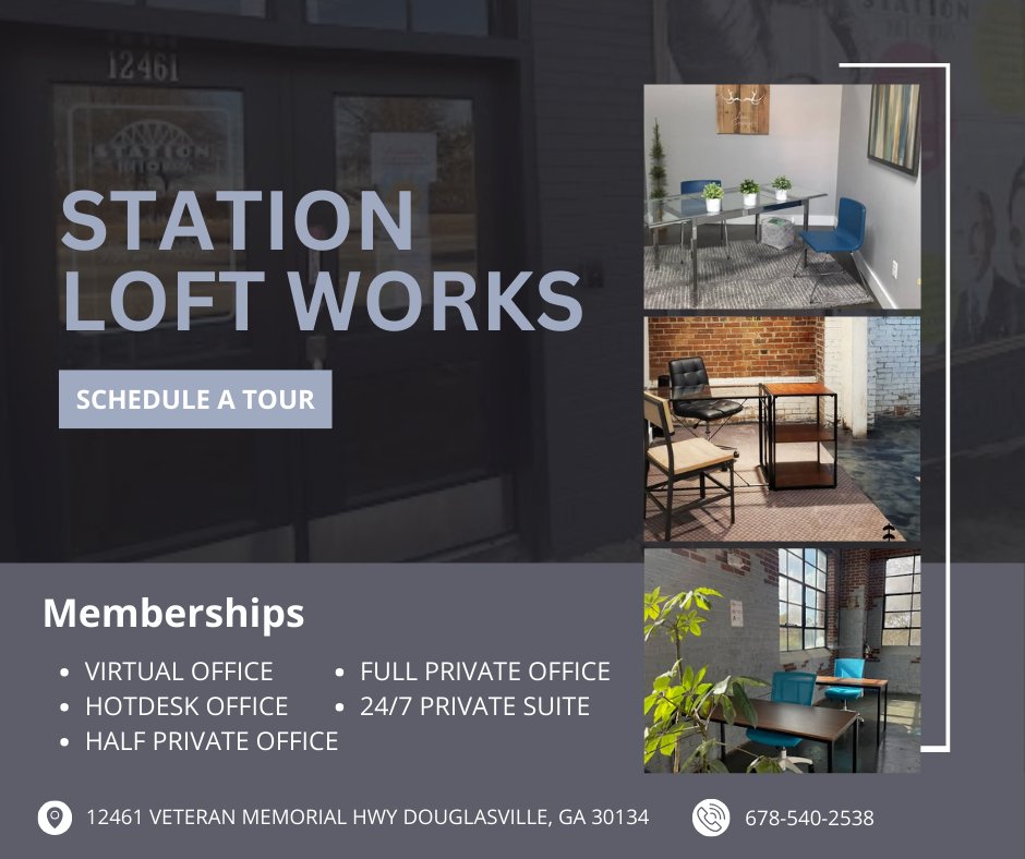 stationloftwork's tweet photo. https://t.co/8ETzGmdZgZ
#DouglasvilleGA #Coworking #OfficeRental #OfficeRentalSpace #CoworkingSpace #OfficeSpace #DowntownDouglasville #HotDesk #BusinessCommunity #FlexibleWorkspace #villaricaga #pauldingcounty #hiramga #templega #carrolltonga #powderspringsga https://t.co/9N5M0JF7cv