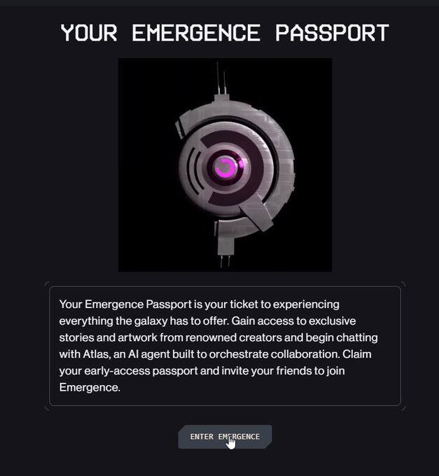 ShieldRewards's tweet image. 🪂 Claim Emergence Early Access Passport is Live on
@StoryProtocol 

👉Go-To Here: emergenceuniverse.com/?rc=PmNB1t

🔹Submit Your email
🔹Join a faction
🔹Approve &amp;amp; claim your passport (new wallet created by Privy)
🔹Set Your Username
🔹Complete missions
✔️Done
❤️Like 🔂RT