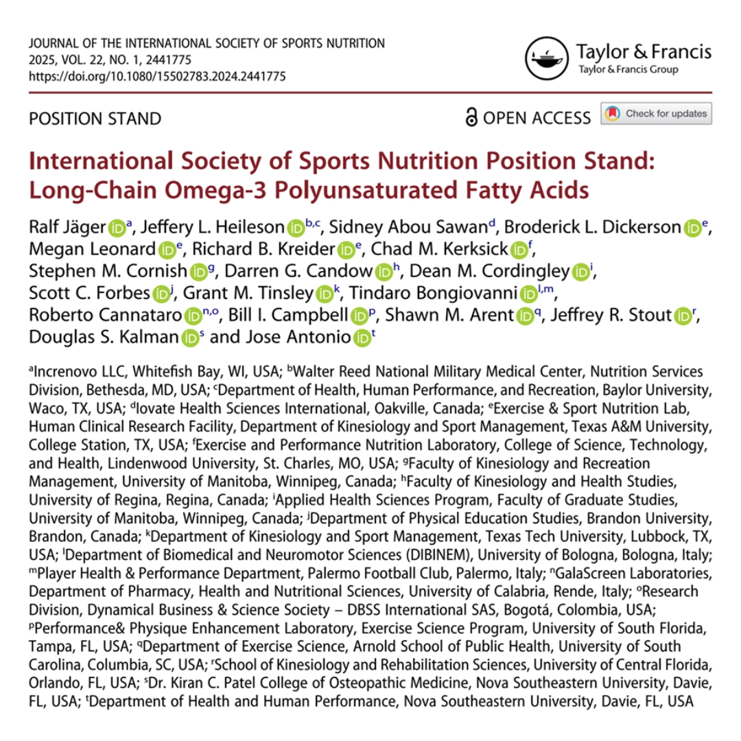 TeamDBSS's tweet photo. #Research
International Society of Sports Nutrition Position Stand: Long-Chain Omega-3 Polyunsaturated Fatty Acids
Access the article 📚📚📚
https://t.co/LJobf8KVFW
#TeamWork #EvolveWithScience #TeamDBSS #Article #Omega3 #Performance #Exercise #Sleep https://t.co/lIR5GO1Afx