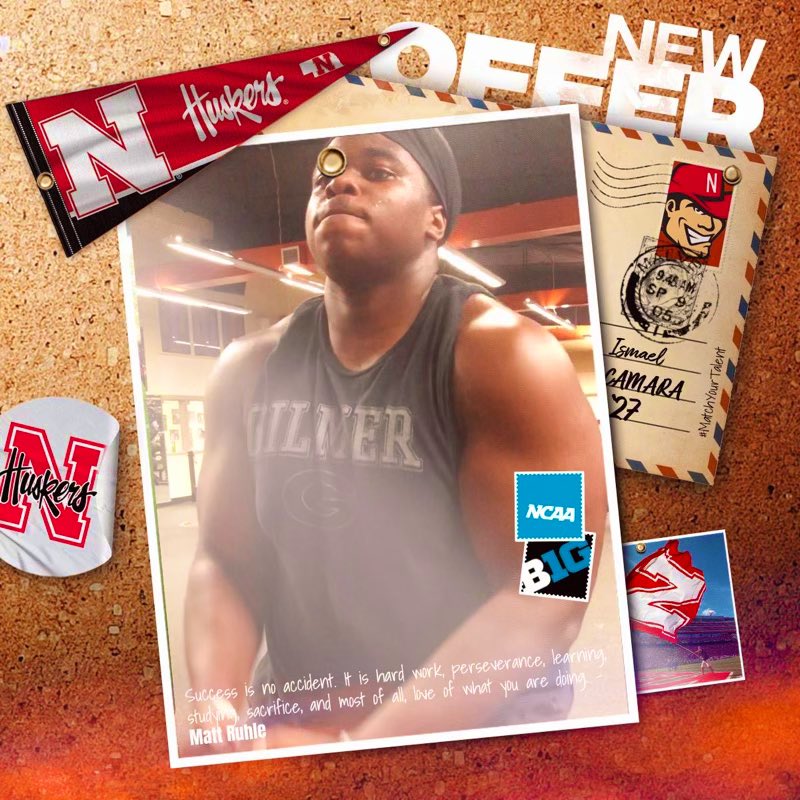 An invitation to join this man’s football family and the incomparable tradition of the University of Nebraska is beyond humbling. I am inspired, motivated, and so grateful. As Coach Ruhle says, it is not about the outcome, it’s all about the process. I have work to do to live up