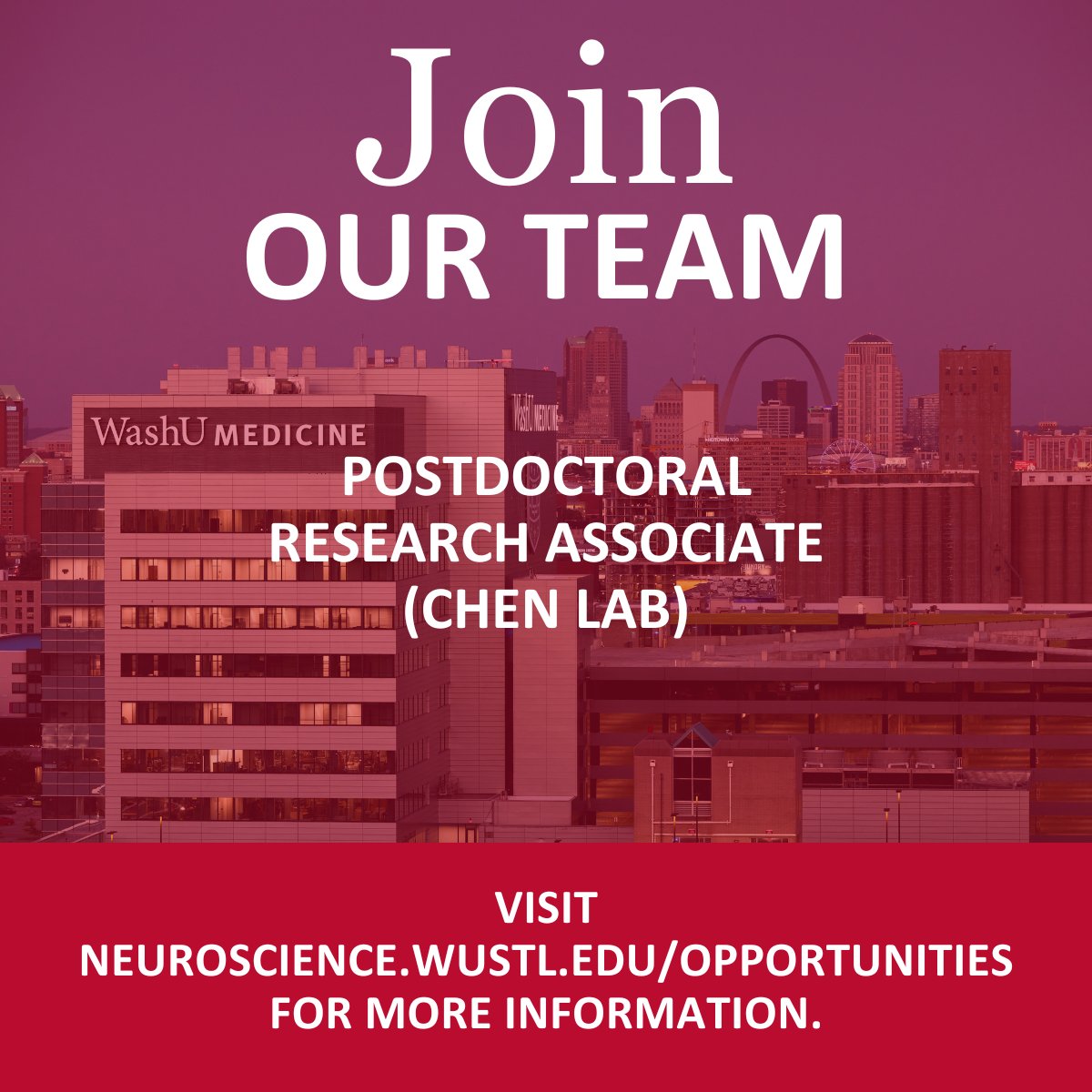 🚨Job Alert 🚨

Postdoctoral Research Associate (Chen Lab)

<a href="/yaochen20/">Yao Chen</a>’s interdisciplinary lab in the Department of Neuroscience at WashU Medicine seeks a motivated postdoctoral researcher to join the team. 

Learn more and apply: neuroscience.wustl.edu/items/postdoct…