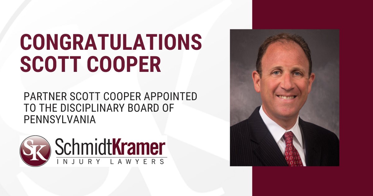 DialThe8s's tweet image. Exciting news! Partner Scott Cooper has been appointed to the Pennsylvania Disciplinary Board for a 6-year term starting April 2025. We are proud of his dedication to upholding legal excellence in our state!

#SchmidtKramer #Harrisburg #PALaw
schmidtkramer.com/blog/scott-coo…